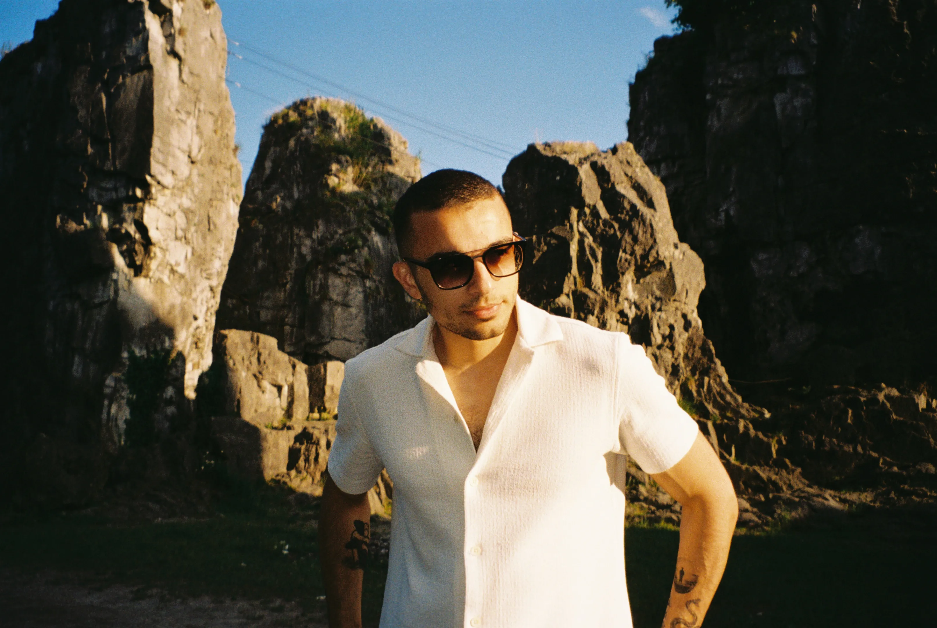 Portrait of Lilian in front of rocky mountains